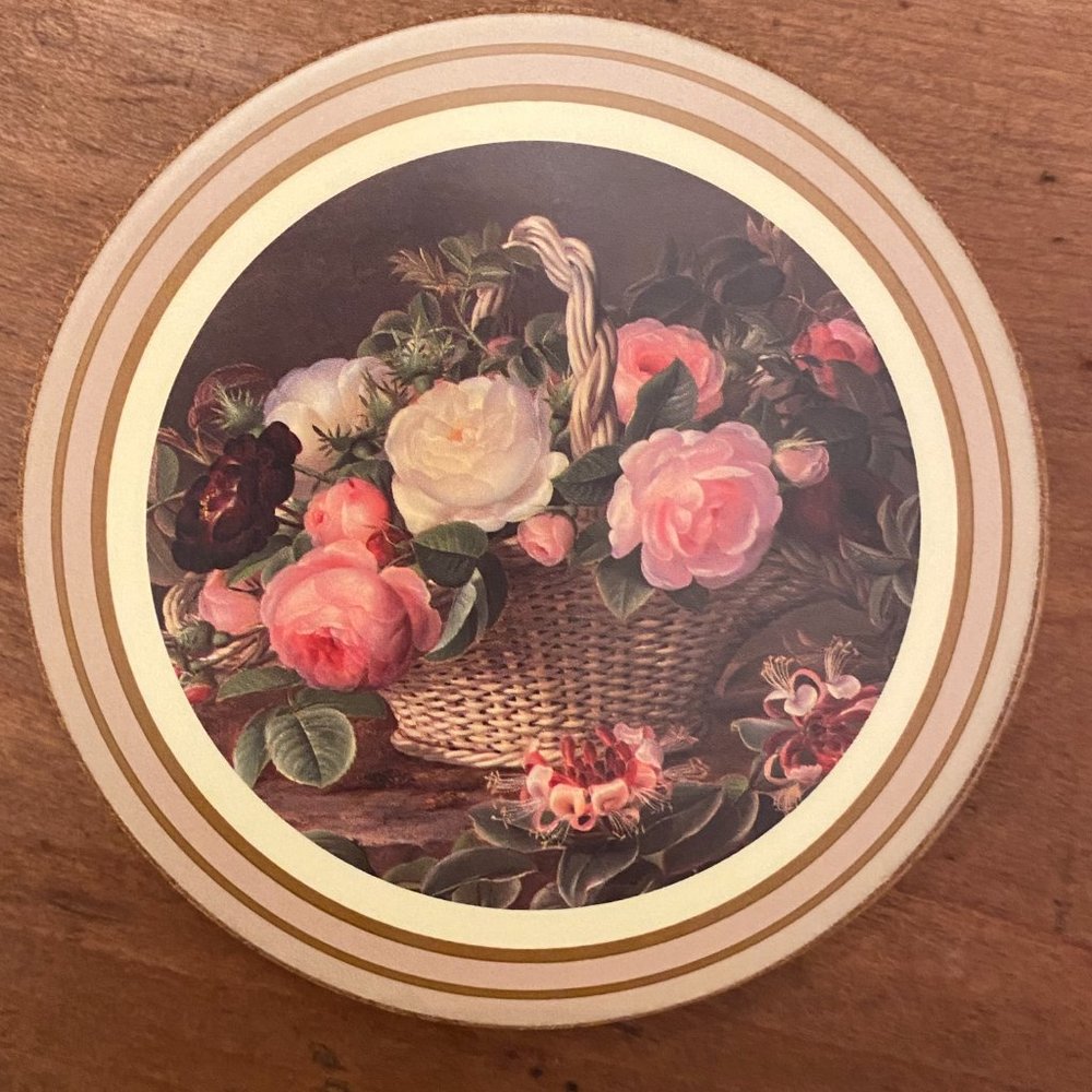 English Rose Coasters Set of 6